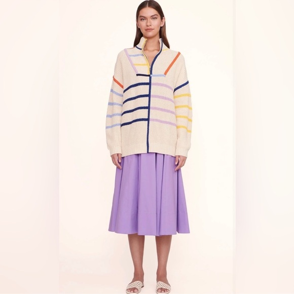 STAUD Chunky Knit Hampton Sweater Sz L - Picture 4 of 14